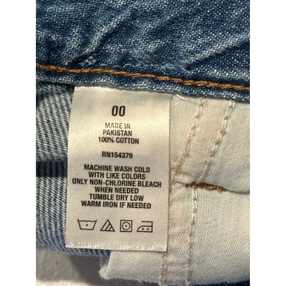AEROPOSTALE Womens Denim Mom Shorts Light Wash Frayed Hem Size 00 - Picture 7 of 10